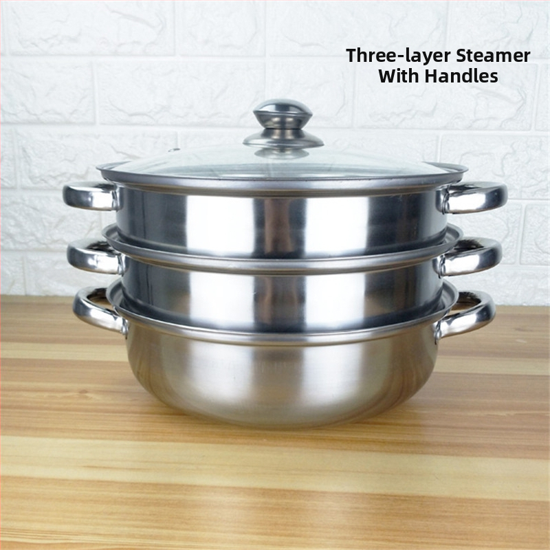 Неръждаема стомана двуслойна параходка 28 см параходка за супа двойна употреба многослойна тенджера за супа подаръчна тенджера гореща тенджера подаръчно лого универсална