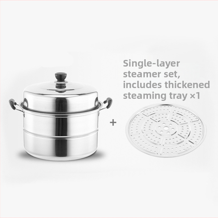 Двуслоен параход от неръждаема стомана, удебелен търговски параход с двойно предназначение, трислоен параход с голям капацитет, домакински многофункционален параход