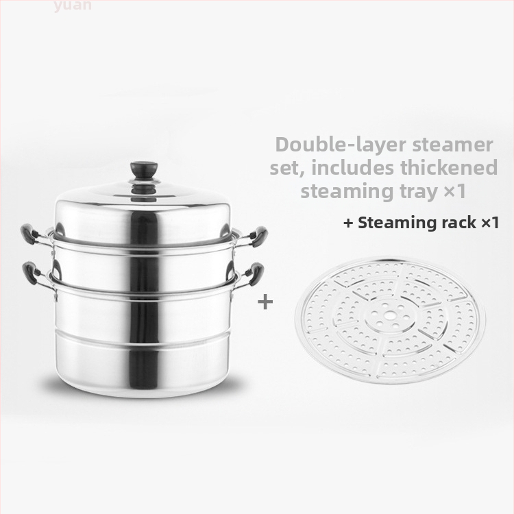 Двуслоен параход от неръждаема стомана, удебелен търговски параход с двойно предназначение, трислоен параход с голям капацитет, домакински многофункционален параход