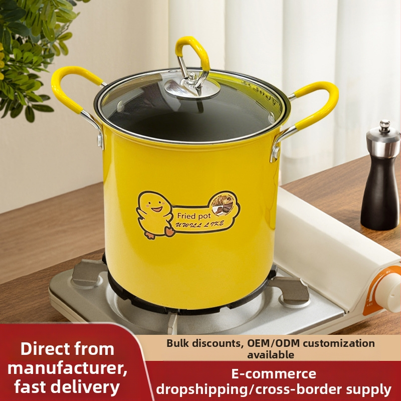 Tempura fritüür Suure mahutavusega fritüür Kodumajapidamises kasutatav väike multifunktsionaalne suitsuvaba filtriga õlisäästlik mittenakkuv fritüür