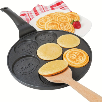 Piiriülene kuummüük nelja auguga omletipann Maifan kivist mittenakkuva kattega pann majapidamise hommikusöögiburgeri pann munapelmeenipann minipraepann