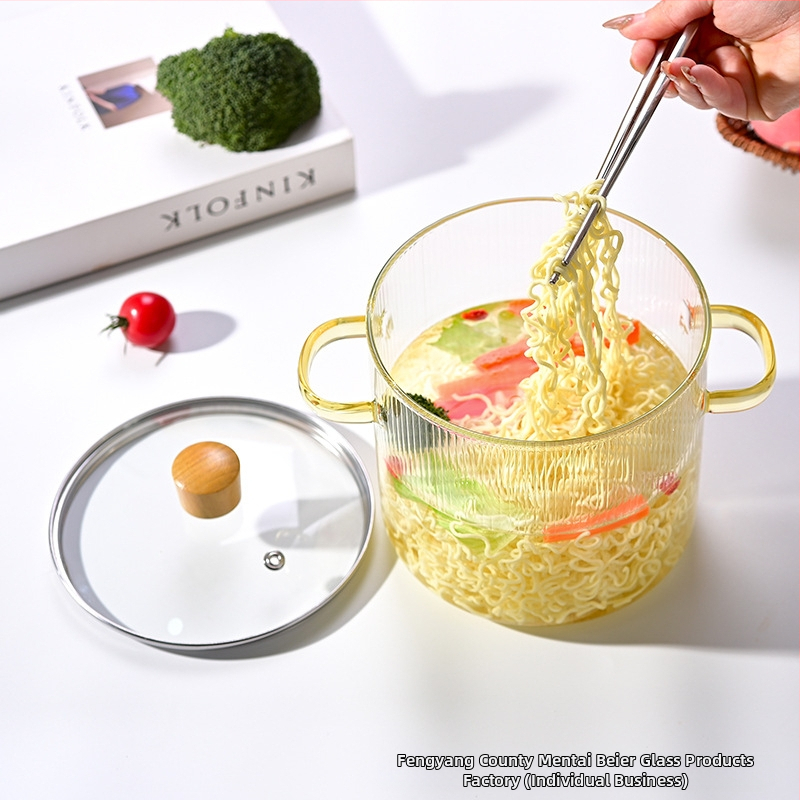 Висококачествена боросиликатна стъклена тенджера с открит пламък, устойчива на висока температура, малка тенджера за мляко, прозрачна електрическа керамична печка за пара, специална тенджера за червено вино, екстра голяма