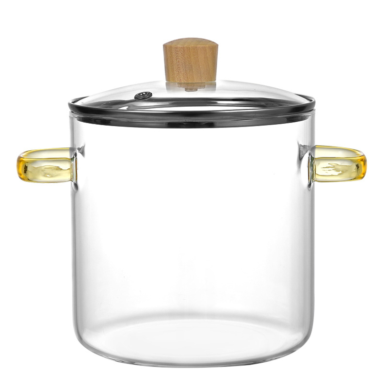 Didelio borosilikatinio stiklo puodas su atvira liepsna, atsparus aukštai temperatūrai, mažas pieno puodas, skaidrus garintuvas, elektrinė keraminė viryklė, specialus raudonojo vyno puodas, ypač didelis