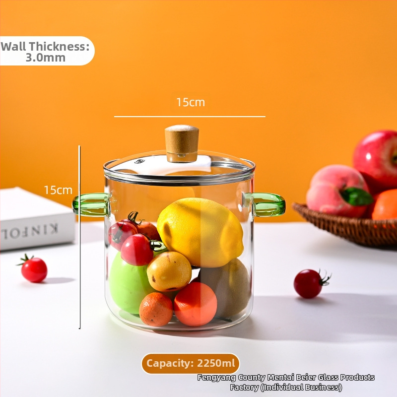 Didelio borosilikatinio stiklo puodas su atvira liepsna, atsparus aukštai temperatūrai, mažas pieno puodas, skaidrus garintuvas, elektrinė keraminė viryklė, specialus raudonojo vyno puodas, ypač didelis