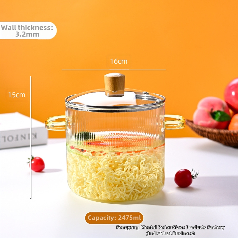 Didelio borosilikatinio stiklo puodas su atvira liepsna, atsparus aukštai temperatūrai, mažas pieno puodas, skaidrus garintuvas, elektrinė keraminė viryklė, specialus raudonojo vyno puodas, ypač didelis