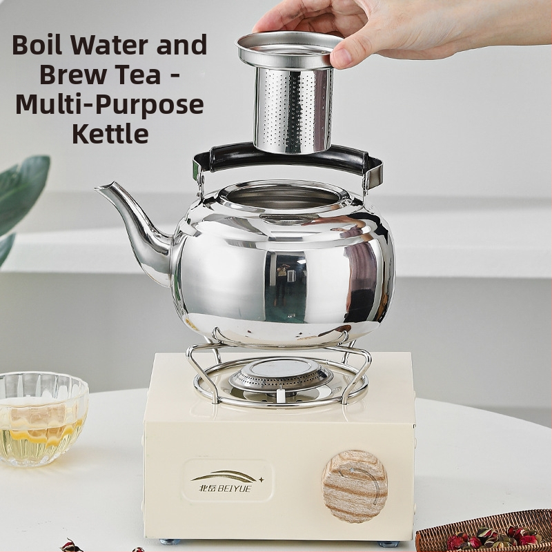 Hongmeishun nerezová oceľová kanvica na čaj s filtrom a sieťovinou, indukčný varič na čaj, vriaca voda, reštauračná kanvica na čaj, vonkajšia elektrická keramická varná kanvica