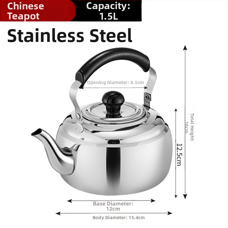 Hongmeishun rozsdamentes acél forrásban lévő teáskanna szűrőhálós tea indukciós főzőlap forrásban lévő víz éttermi teáskanna kültéri elektromos kerámia tűzhely gerenda fazék