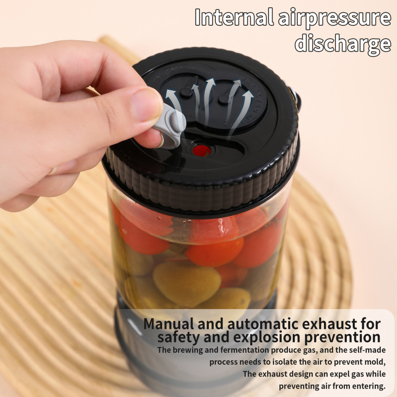 Piiriülene ümmargune viie põlvkonna kuiva ja märja eraldamisega marineeritud kurgipurk marineeritud kurgipurgi kuiva ja märja jaotusega liivakellapurk klaasmahuti