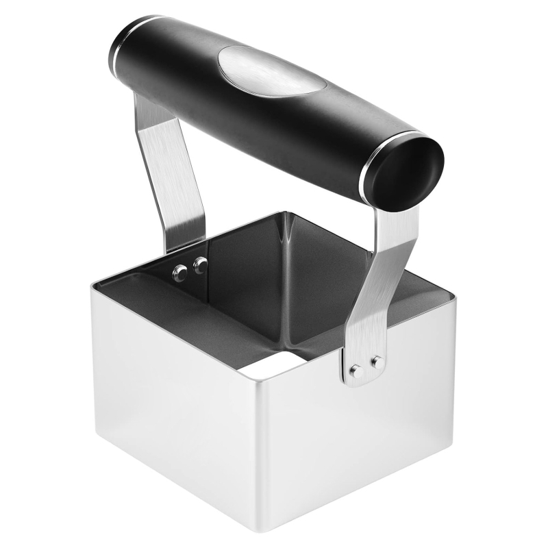 „Amazon“ nerūdijančio plieno pyrago sausainių formos didmeninė spurgų pjaustymo forma su minkšta rankena, apvali virtuvės kepimo presas