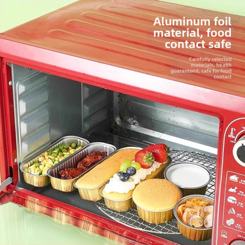 Oro keptuvės alavo folijos dubuo aliuminio folija kartojama buitinė orkaitė pyrago pudingo kepimo forma maža alavo folijos dėžutė puodelio padėklas