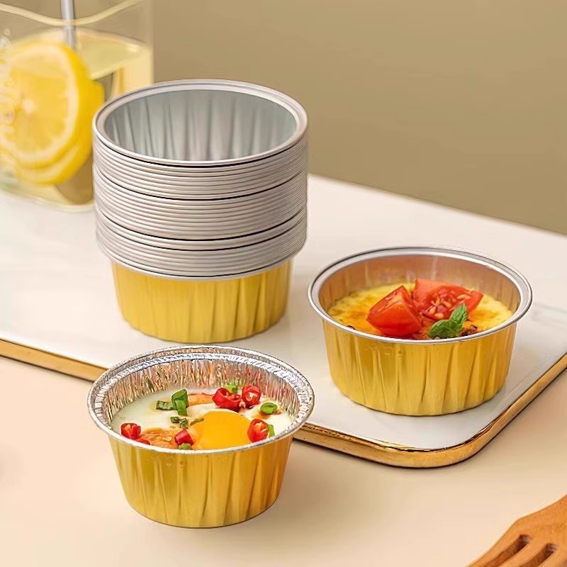 Oro keptuvės alavo folijos dubuo aliuminio folija kartojama buitinė orkaitė pyrago pudingo kepimo forma maža alavo folijos dėžutė puodelio padėklas