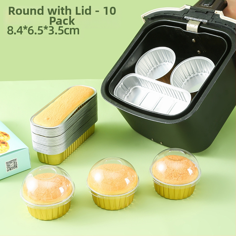 Oro keptuvės alavo folijos dubuo aliuminio folija kartojama buitinė orkaitė pyrago pudingo kepimo forma maža alavo folijos dėžutė puodelio padėklas