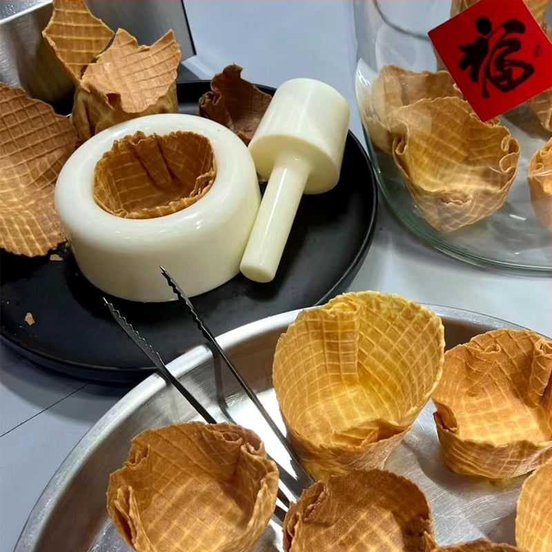 Kiaušinio suktinukas, kūgio formos ledai, traški forma, kepimo forma, ledų gaminimo suktinukas, gėlės formos dubenėlio formos kūgio forma