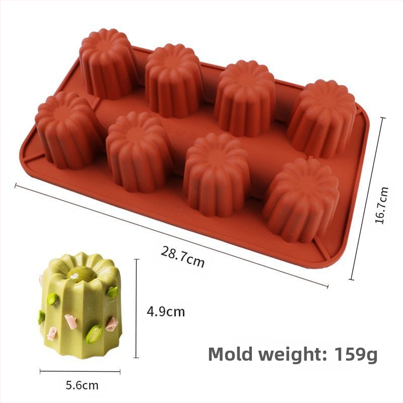 8-jamková forma na tortu Luli, 18-jamková silikónová forma na penu s vysokým kvetinovým vzorom, želé puding, čokoládová forma na pečenie