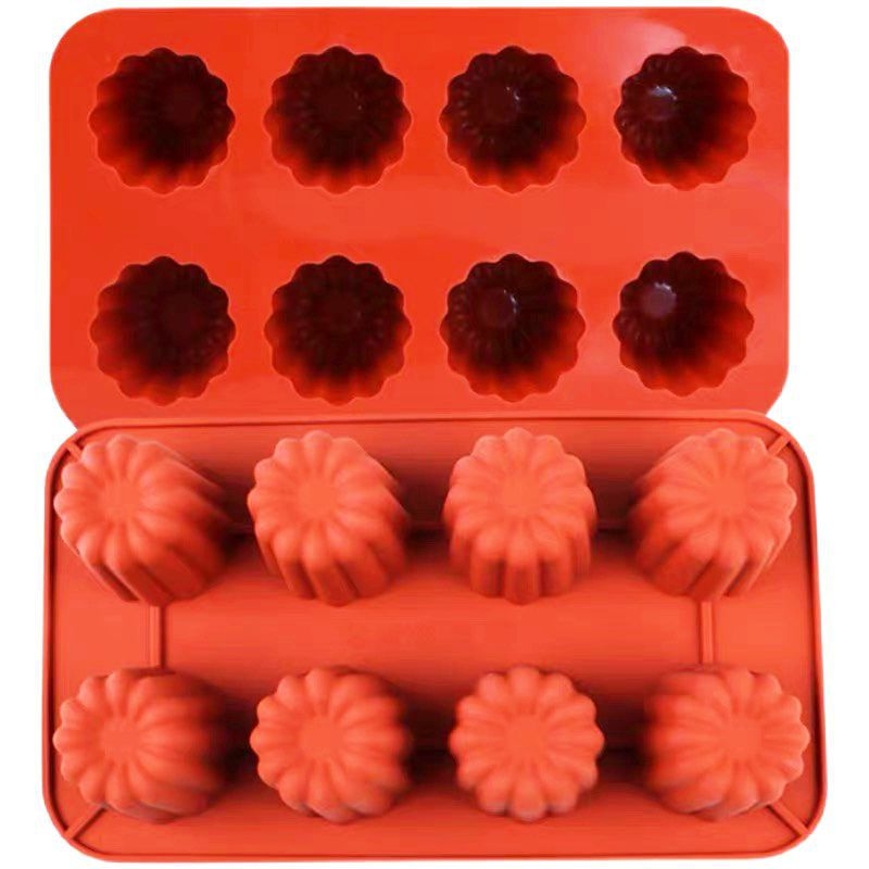 Mufă de tort Luli cu 8 găuri, mufă de mousse din silicon cu 18 găuri, mufă pentru jeleu, budincă, copt, ciocolată