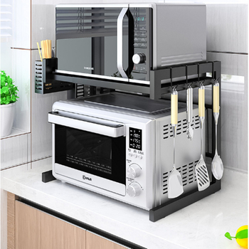 Ράφι φούρνου μικροκυμάτων κουζίνας, Οικιακή αποθήκευση, Ράφι πολλαπλών χρήσεων πολλαπλών στρώσεων για κατσαρόλες, Βάση φούρνου πολλαπλών στρώσεων, Ράφι αποθήκευσης πάγκου