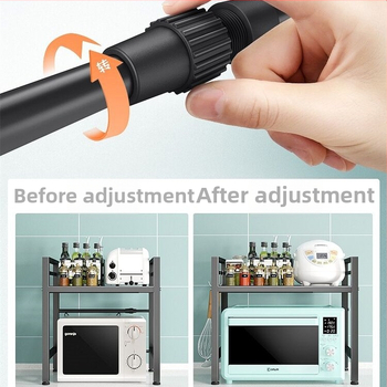 Ράφι φούρνου μικροκυμάτων κουζίνας, Οικιακή αποθήκευση, Ράφι πολλαπλών χρήσεων πολλαπλών στρώσεων για κατσαρόλες, Βάση φούρνου πολλαπλών στρώσεων, Ράφι αποθήκευσης πάγκου