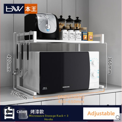 Konyhai mikrohullámú sütő állvány, háztartási tároló, többcélú, többrétegű edénytartó, sütő többrétegű állvány, pulti tárolóállvány