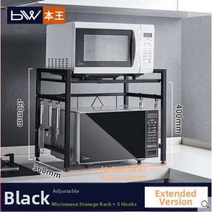 Konyhai mikrohullámú sütő állvány, háztartási tároló, többcélú, többrétegű edénytartó, sütő többrétegű állvány, pulti tárolóállvány