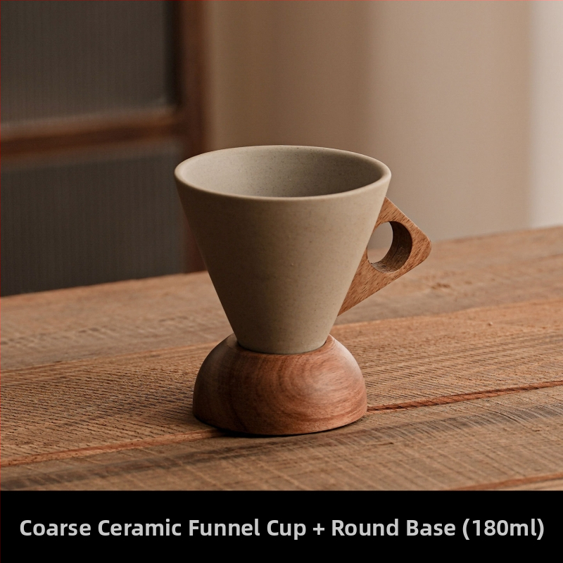 Keskaegses stiilis loominguline kivinõude kohvitass, kruus, tipptasemel nišš, peen Ameerika latte kohvikeraamiline eritass