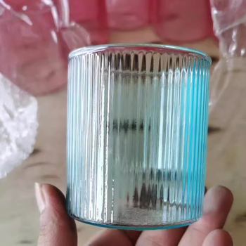 Προσαρμοσμένο κάθετο σχέδιο γυαλιού οικιακής χρήσης κυπέλλου Ins στυλ υψηλό βοριοπυριτικό γυαλί νερό κύπελλο διαφανές τσάι κύπελλο δημιουργικό κρασί κύπελλο