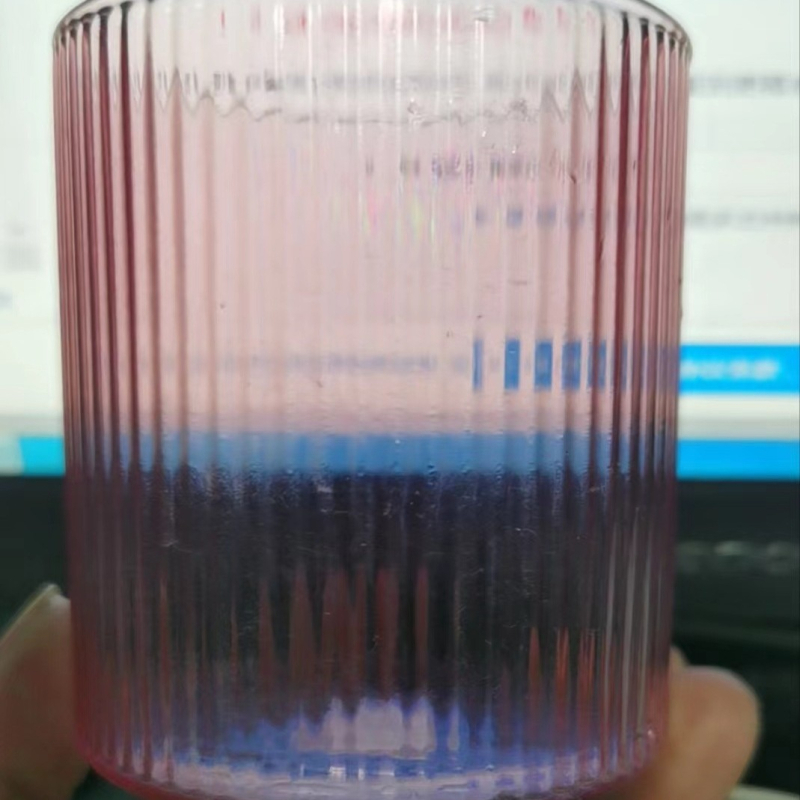 Testreszabott függőleges mintázatú üveg háztartási pohár stílusos, magas boroszilikát üveg vízcsésze átlátszó teáscsésze kreatív borospohár