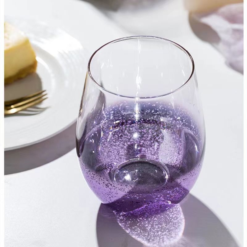 Tähistaeva gradientklaasist populaarne loominguline munakujuline galvaniseeritud veekruus, veiniklaas, mahlapiimakruus, suur kõhukruus