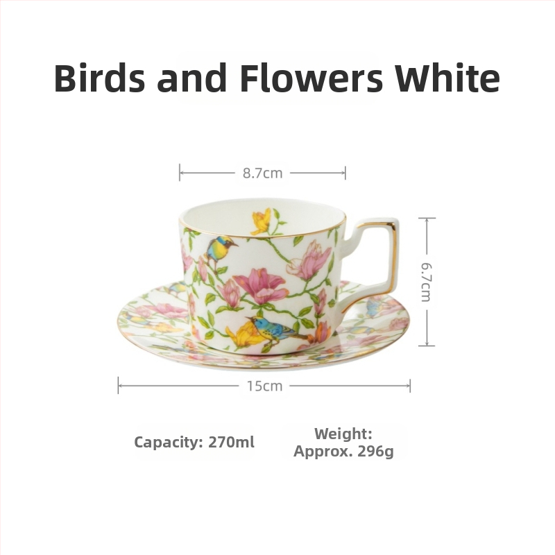 Nagykereskedelmi aranyozott peremes kerámia kávéscsésze és csészealj készlet, csont porcelánból, egyszerű, kreatív otthoni délutáni teáscsésze, őszi fesztivál emléktárgy