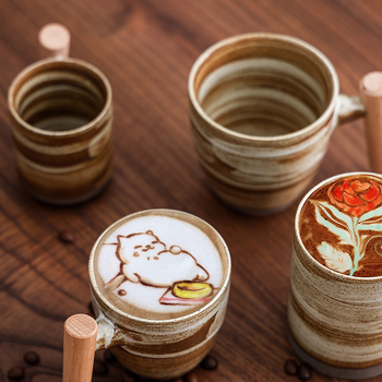 Amazon Ins piiriülene kohvitass Latte Art Cup keraamiline kruus suure mahutavusega veetass Kung Fu teetass