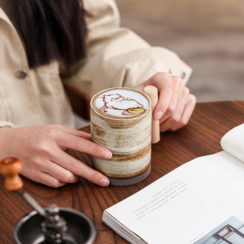 Amazon Ins piiriülene kohvitass Latte Art Cup keraamiline kruus suure mahutavusega veetass Kung Fu teetass