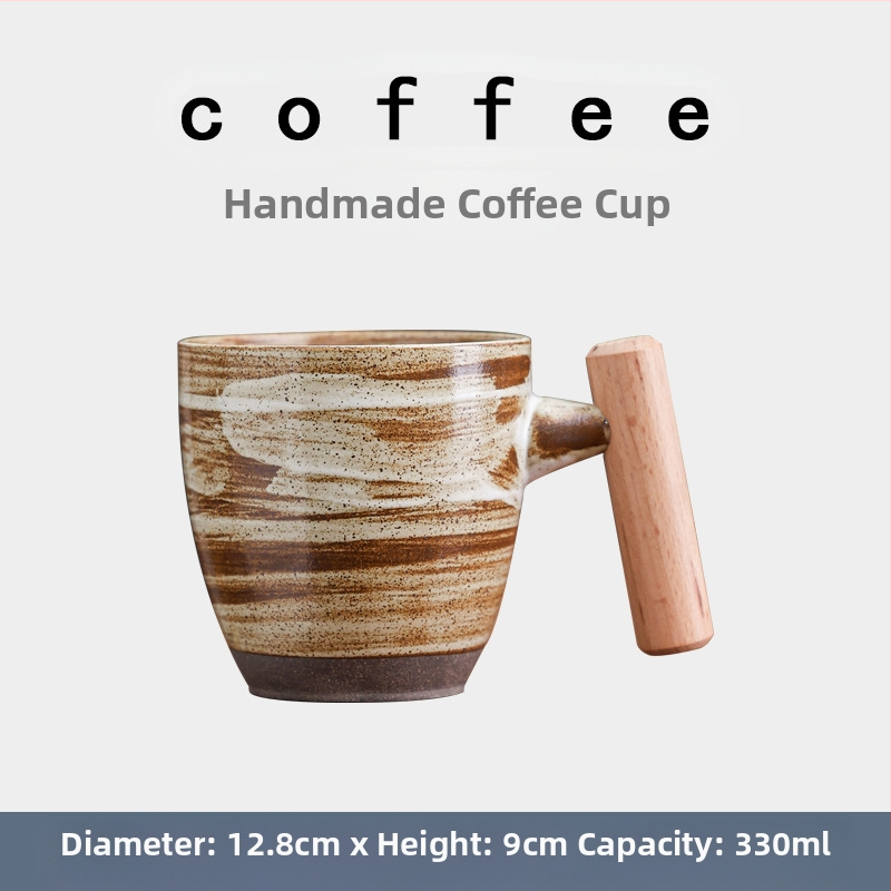 Amazon Ins piiriülene kohvitass Latte Art Cup keraamiline kruus suure mahutavusega veetass Kung Fu teetass