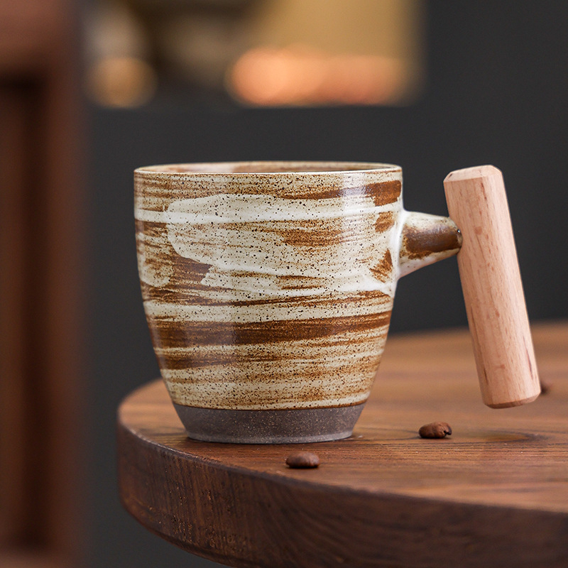 Amazon Ins piiriülene kohvitass Latte Art Cup keraamiline kruus suure mahutavusega veetass Kung Fu teetass