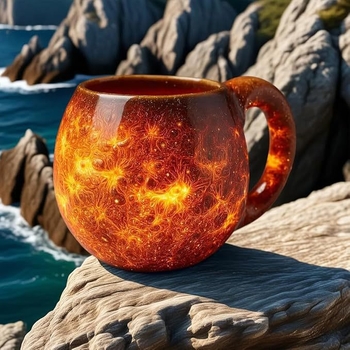 Διασυνοριακή Συλλογή Πλανητικών Κούπων Νέου Προϊόντος με Διαστημικό Θέμα, Κύπελλο Καφέ από Ρητίνη Ορυκτών Κρυστάλλων