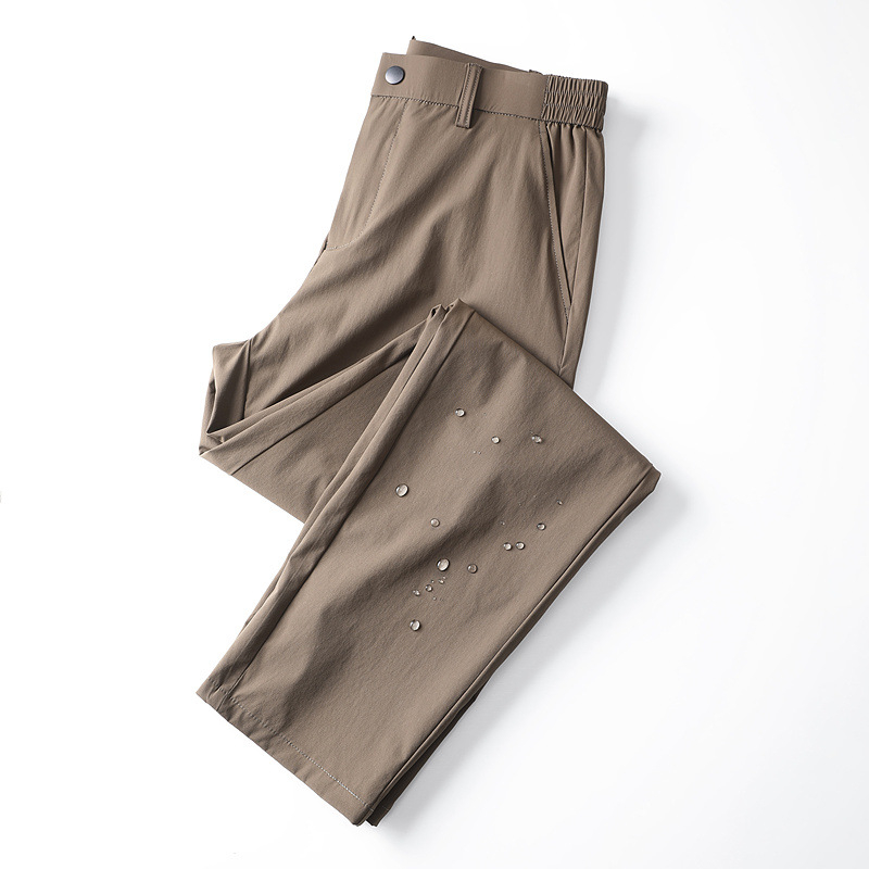 Pantaloni sport bărbați, stil 2025, primăvara și vara, subțiri, lejeri, la modă, noi, în aer liber, din mătase de gheață, croiți, pantaloni casual