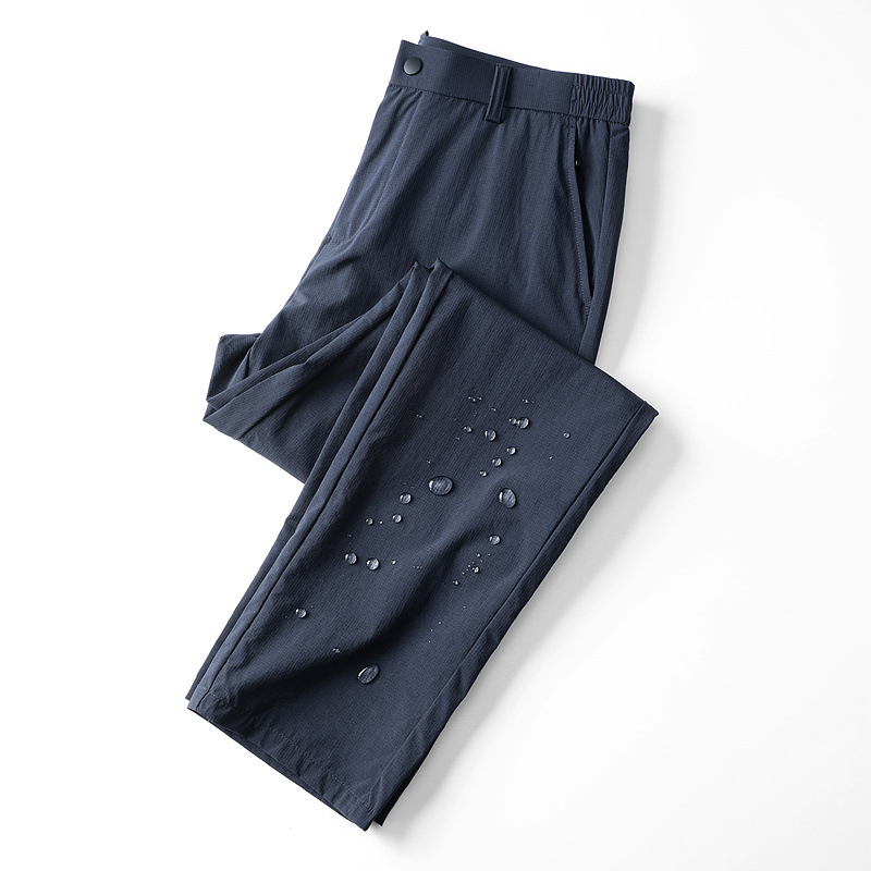 Pantaloni sport bărbați, stil 2025, primăvara și vara, subțiri, lejeri, la modă, noi, în aer liber, din mătase de gheață, croiți, pantaloni casual