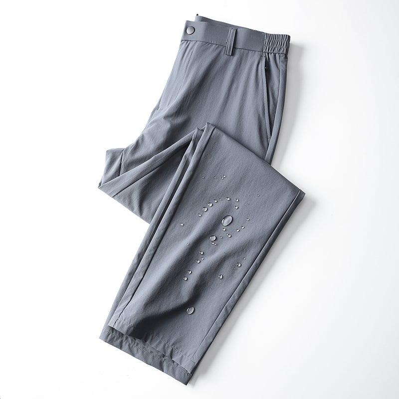 Pantaloni sport bărbați, stil 2025, primăvara și vara, subțiri, lejeri, la modă, noi, în aer liber, din mătase de gheață, croiți, pantaloni casual