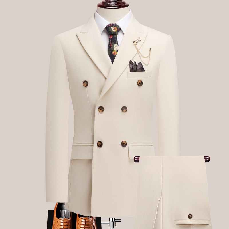 Visokokvalitetno odijelo, uski kroj, poslovni muškarci, ležerno, mladoženja, vjenčanje, haljina s dvostrukim redom, sako