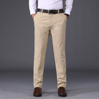 Φθινοπωρινά ανδρικά casual παντελόνια για δουλειά, επαγγελματικά ρούχα, απλά μονόχρωμα παντελόνια σε ίσια γραμμή, επαγγελματικά ευέλικτα ανδρικά παντελόνια, μοντέρνα