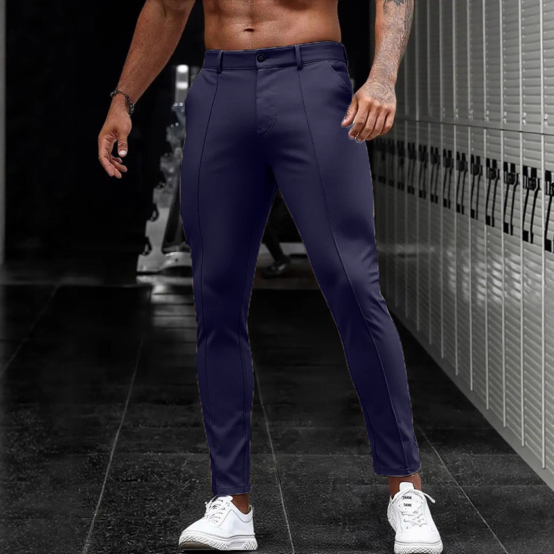 Határokon átnyúló új külkereskedelmi őszi egyszínű férfi lezser nadrágok európai és amerikai külkereskedelmi Amazon rugalmas nadrágok