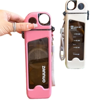 Απλό και βολικό πλαστικό κύπελλο, κορεάτικου στιλ, εύχρηστο κύπελλο για άνδρες και γυναίκες με φίλτρο, κύπελλο τσαγιού, αντι-εγκαύματα και αντιπτώσεις, φοιτητικό κύπελλο χώρου