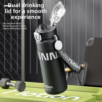 Απλό θερμός μεγάλης χωρητικότητας από ανοξείδωτο ατσάλι 316, φορητό κύπελλο νερού για άνδρες και γυναίκες, υψηλής χρωματικής αξίας, με σχοινί για υπαίθριες αθλητικές δραστηριότητες