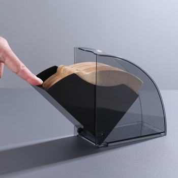 Χειροποίητο κουτί αποθήκευσης χαρτιού φίλτρου καφέ V60, κουτί φίλτρου σε σχήμα βεντάλιας V01/V02, ανθεκτική στη σκόνη, βάση χαρτιού φίλτρου