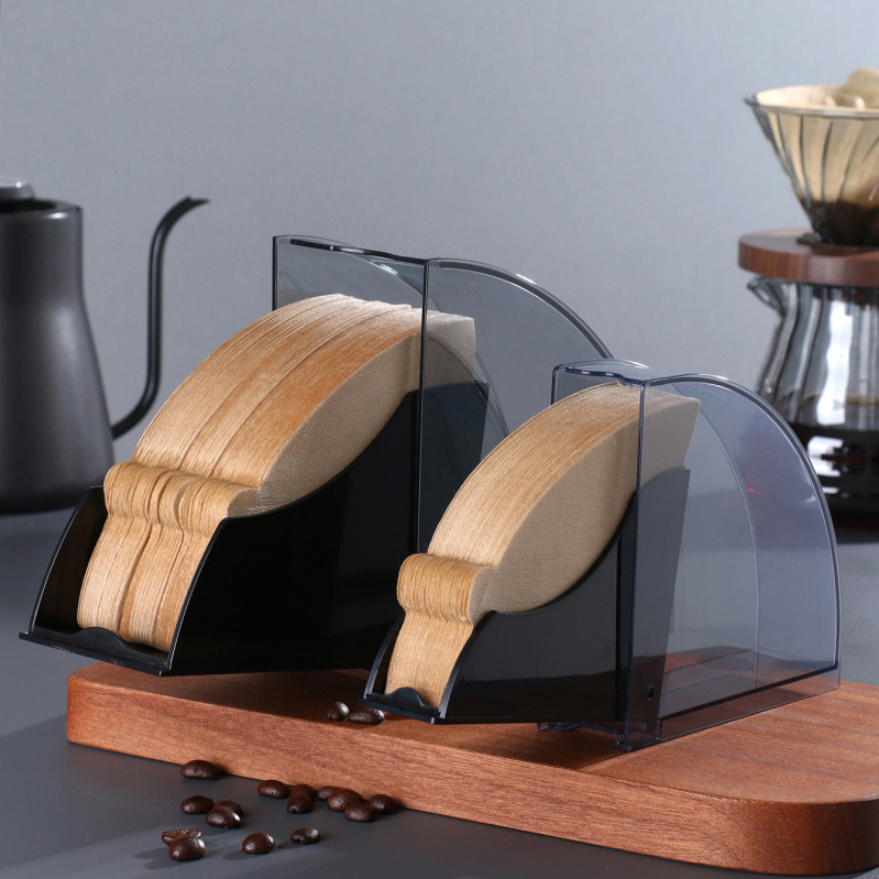 Rokas kafijas filtrpapīra uzglabāšanas kaste V60 vēdekļveida filtrpapīra kaste V01/V02 putekļus necaurlaidīgs filtrpapīra uzglabāšanas filtrpapīra statīvs
