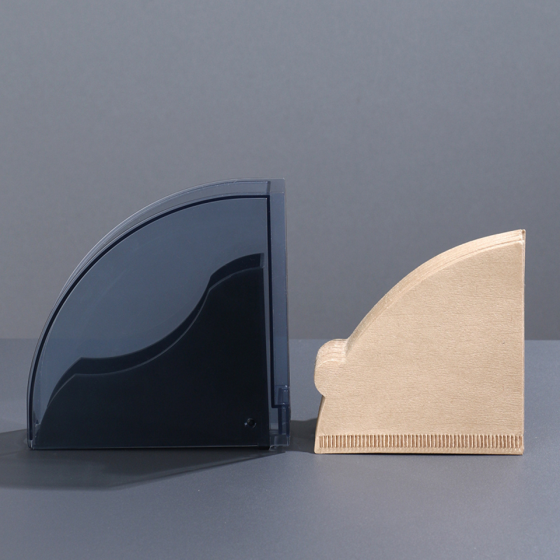 Kézi kávéfilter-tároló doboz V60 legyező alakú szűrőpapír-doboz V01/V02 szűrőpapír pormentes tároló szűrőpapír-tartó