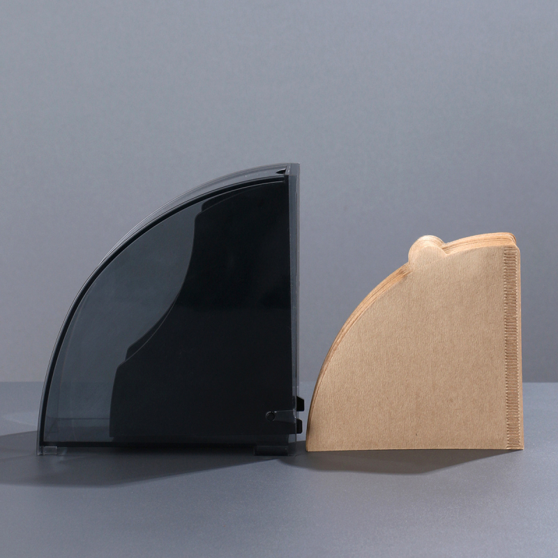 Kézi kávéfilter-tároló doboz V60 legyező alakú szűrőpapír-doboz V01/V02 szűrőpapír pormentes tároló szűrőpapír-tartó