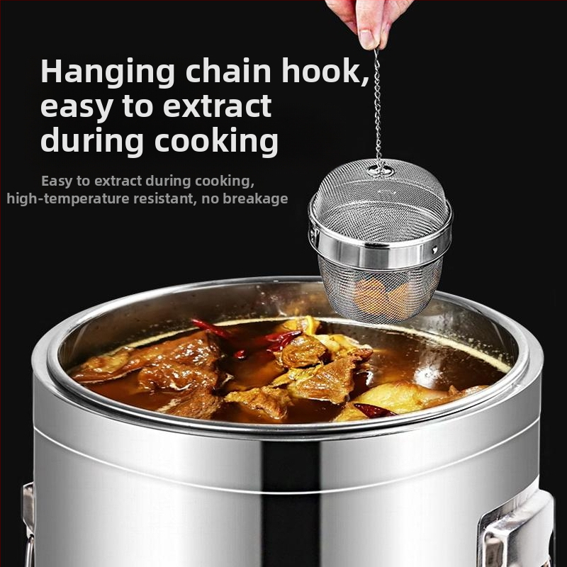 ♡ 304 Неръждаема стомана Топка за подправки Чай Мисо Въртящ се филтър за чай Задушена топка за съставки от неръждаема стомана Weibao