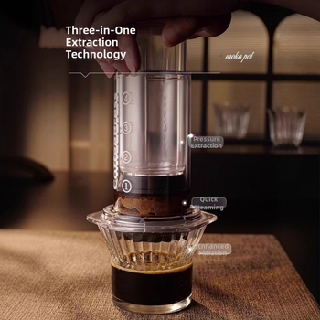 Meilės slėgis slėgis skaidrus lauko nešiojamas rankinis slėginis kavos aparatas rankinis kavos puodas dalintis slėginiu puodu muzika