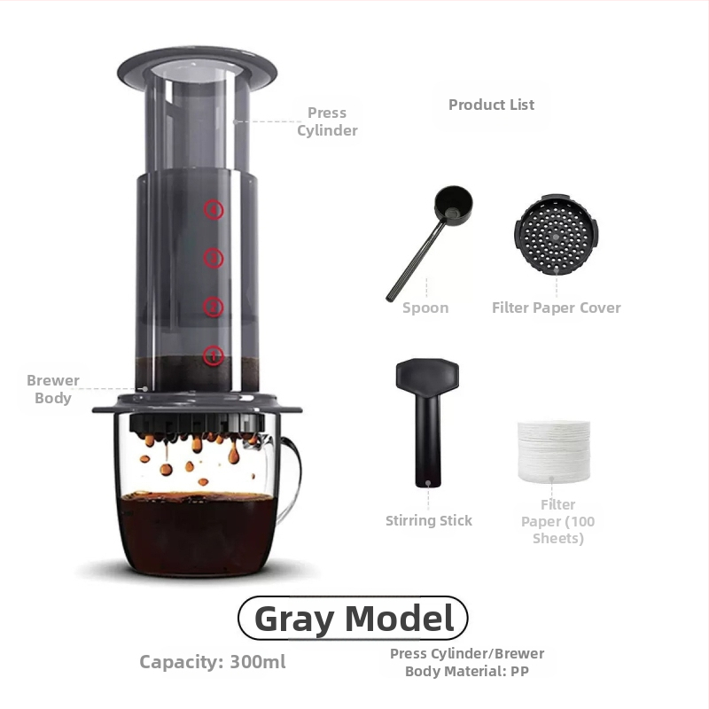 Meilės slėgis slėgis skaidrus lauko nešiojamas rankinis slėginis kavos aparatas rankinis kavos puodas dalintis slėginiu puodu muzika