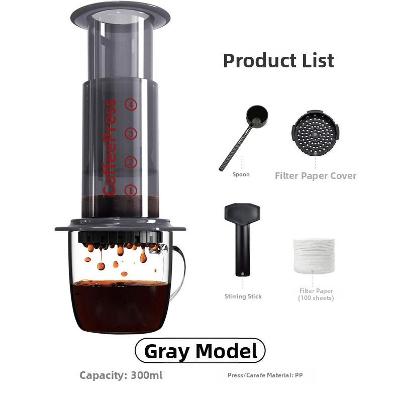 Meilės slėgis slėgis skaidrus lauko nešiojamas rankinis slėginis kavos aparatas rankinis kavos puodas dalintis slėginiu puodu muzika