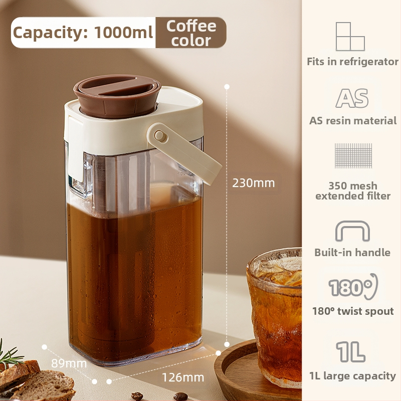 Külmpruulpott Kohvikann Kodune kaasaskantav külmik Külmaveepott Suure mahutavusega külmpruulpudeli teekann Jääpruulpudel